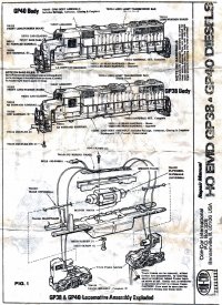 Con-Cor EMD GP-38 GP-40 Instructions